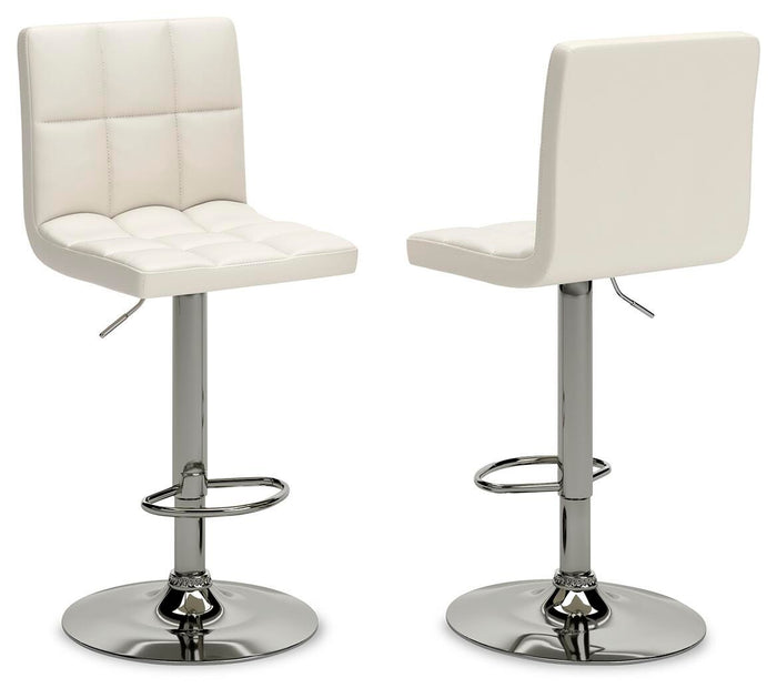 Colton Adjustable Height Bar Stool (Set of 2) in Bone