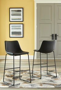 Draymont Pub Height Bar Stool in Black