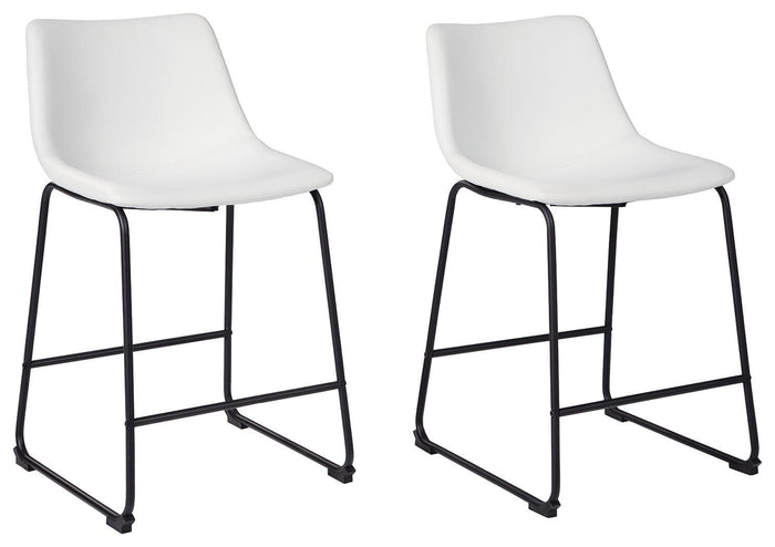 Draymont Counter Height Bar Stool (Set of 2) in White