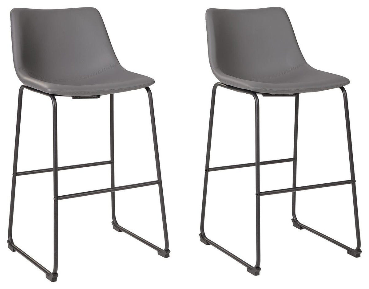 Draymont Pub Height Bar Stool (Set of 2) in Gray