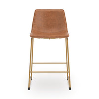 Amara Counter Height Barstool in Brown/Gold