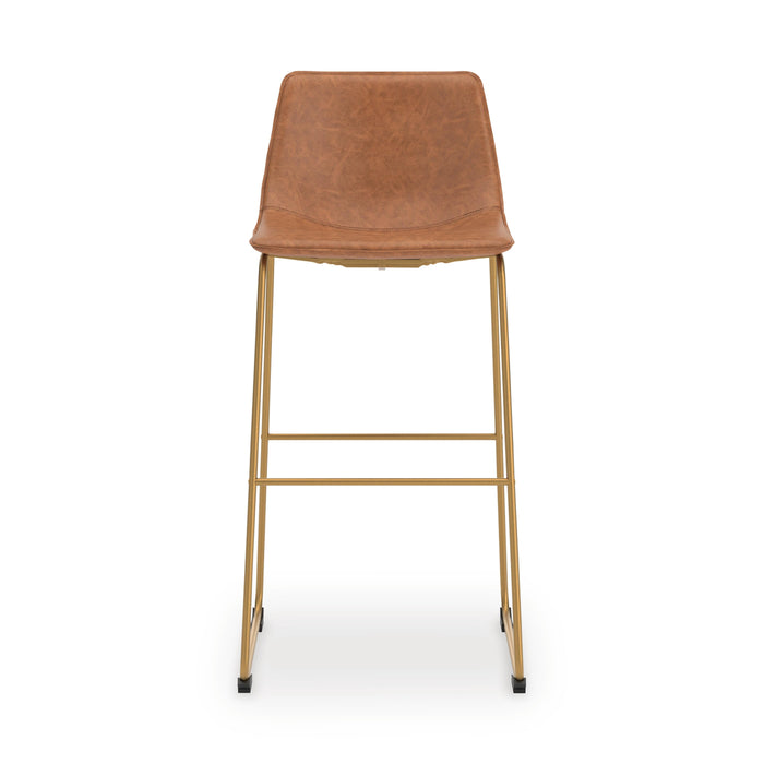 Amara Bar Height Bar Stool in Brown/Gold