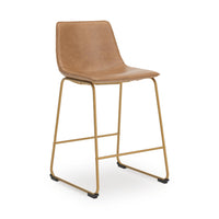 Amara Bar Height Bar Stool in Toast/Gold