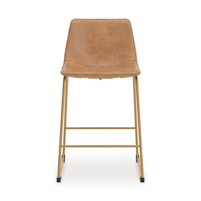 Amara Counter Height Barstool in Toast/Gold