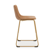 Amara Bar Height Bar Stool in Toast/Gold