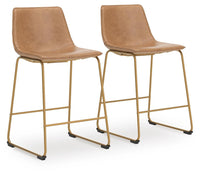 Amara Counter Height Barstool in Toast/Gold