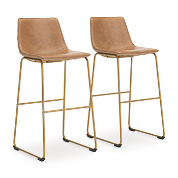 Amara Bar Height Bar Stool in Toast/Gold