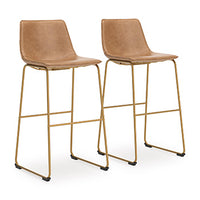 Amara Bar Height Bar Stool in Toast/Gold