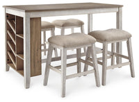 Millhaven Counter Height Dining Table and 4 Barstools II