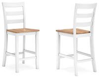 Windham Counter Height Barstool in Natural/White
