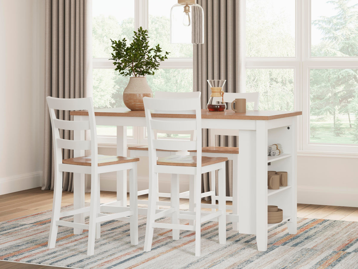 Windham Counter Height Barstool in Natural/White