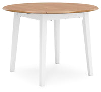 Windham Dining Table and 4 Chairs in Natural/White