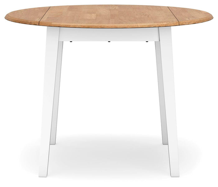 Windham Dining Table and 2 Chairs in Natural/White
