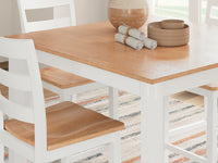 Windham Counter Height Dining Table and 4 Barstools (Set of 5) in Natural/White
