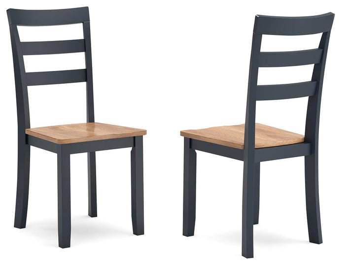Windham Dining Chair (Set of 2) in Natural/Blue