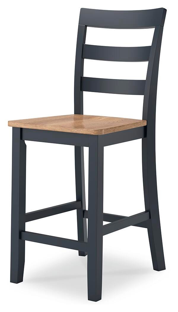 Windham Counter Height Barstool in Natural/Blue