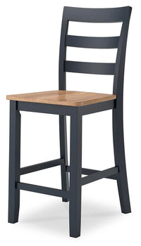 Windham Counter Height Dining Table and 4 Barstools in Natural/Blue