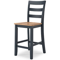 Windham Counter Height Barstool in Natural/Blue