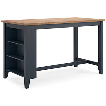 Windham Counter Height Dining Table in Natural/Blue