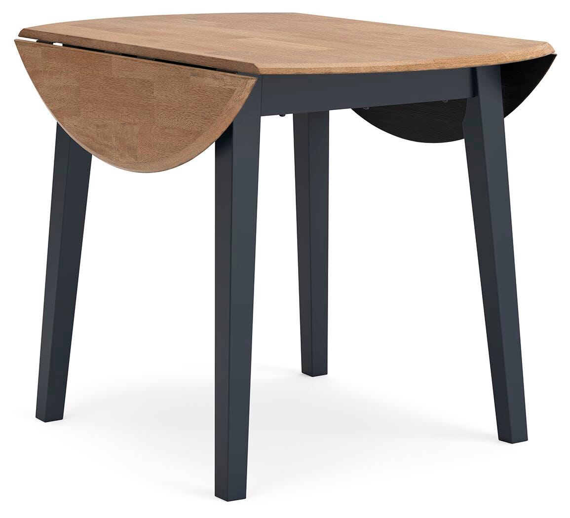 Windham Dining Drop Leaf Table in Natural/Blue