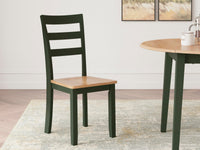 Windham Dining Table and 2 Chairs in Natural/Green