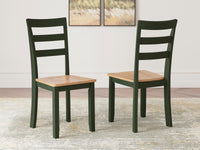 Windham Dining Table and 2 Chairs in Natural/Green
