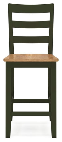 Windham Counter Height Dining Table and 2 Barstools in Natural/Green