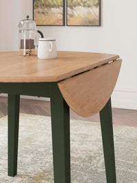 Windham Dining Table and 2 Chairs in Natural/Green