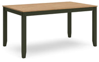 Windham Dining Table with 4 Chairs and Bench (Set of 6) in Natural/Green