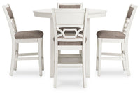 Nambucca Park Counter Height Dining Table and 4 Barstools (Set of 5)