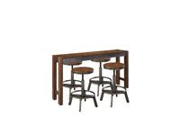 Riveter Counter Height Dining Table with 4 Barstools