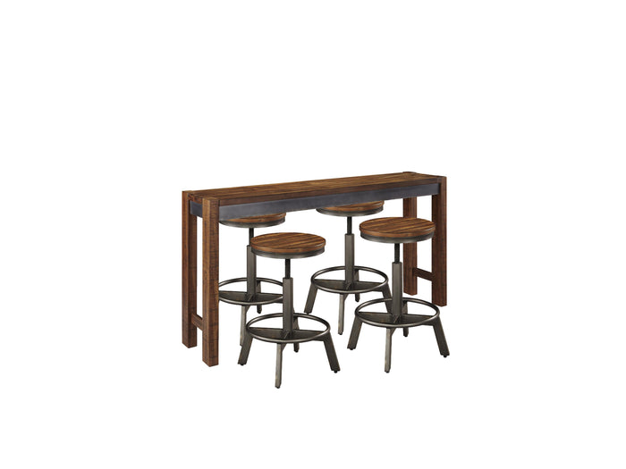 Riveter Counter Height Dining Table with 4 Barstools