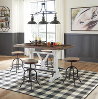 Denham Counter Height Dining Table and 4 Barstools in Default III