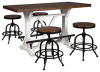 Denham Counter Height Dining Table and 4 Barstools in Default III