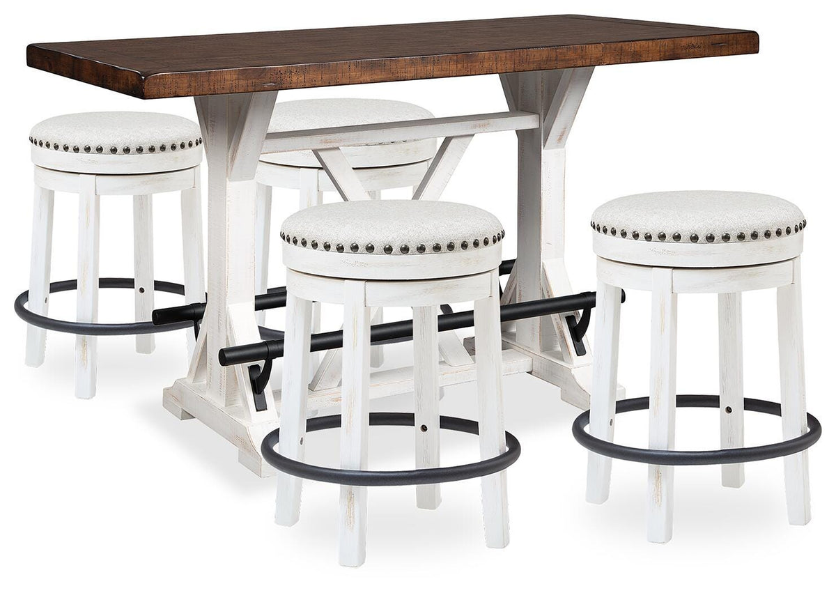 Denham Counter Height Dining Table and 4 Barstools in Default II