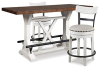 Denham Counter Height Dining Table and 2 Barstools in White