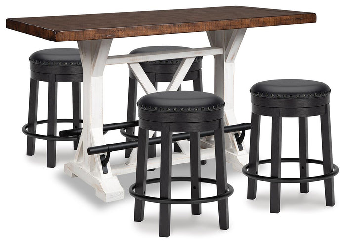 Denham Counter Height Dining Table and 4 Barstools in Multi IV