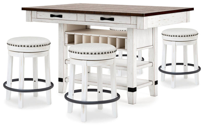 Denham Counter Height Dining Table and 4 Barstools in Multi