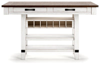 Denham Counter Height Dining Table in White/Brown II