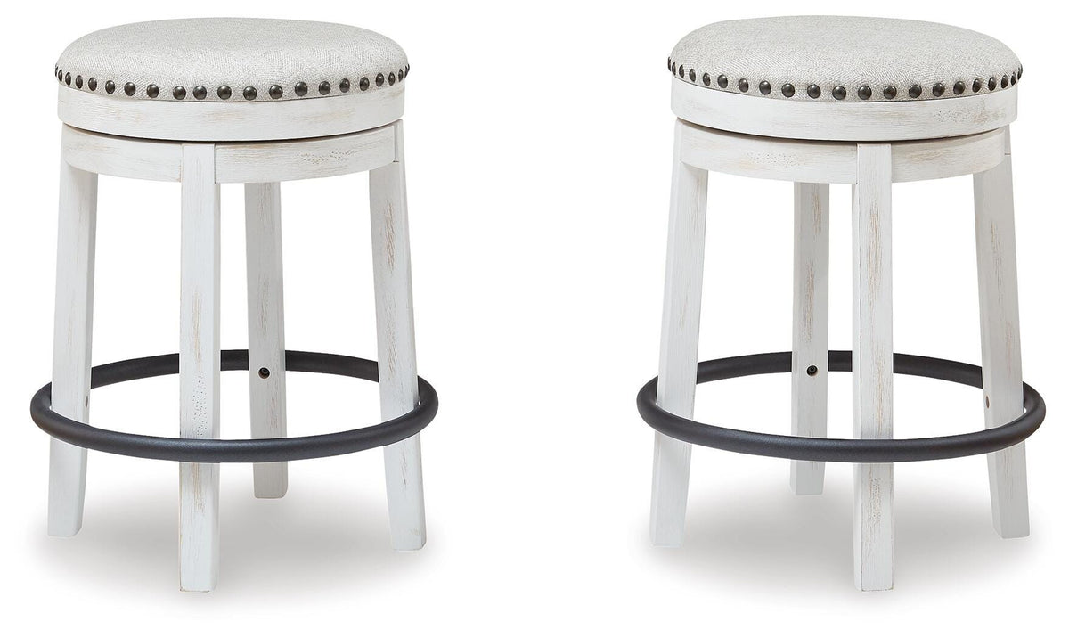 Denham Counter Height Stool in White/Black