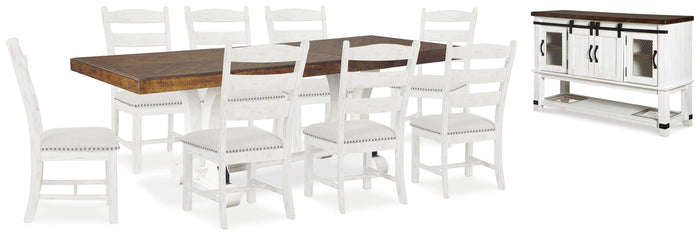 Denham Dining Table and 8 Chairs with Server