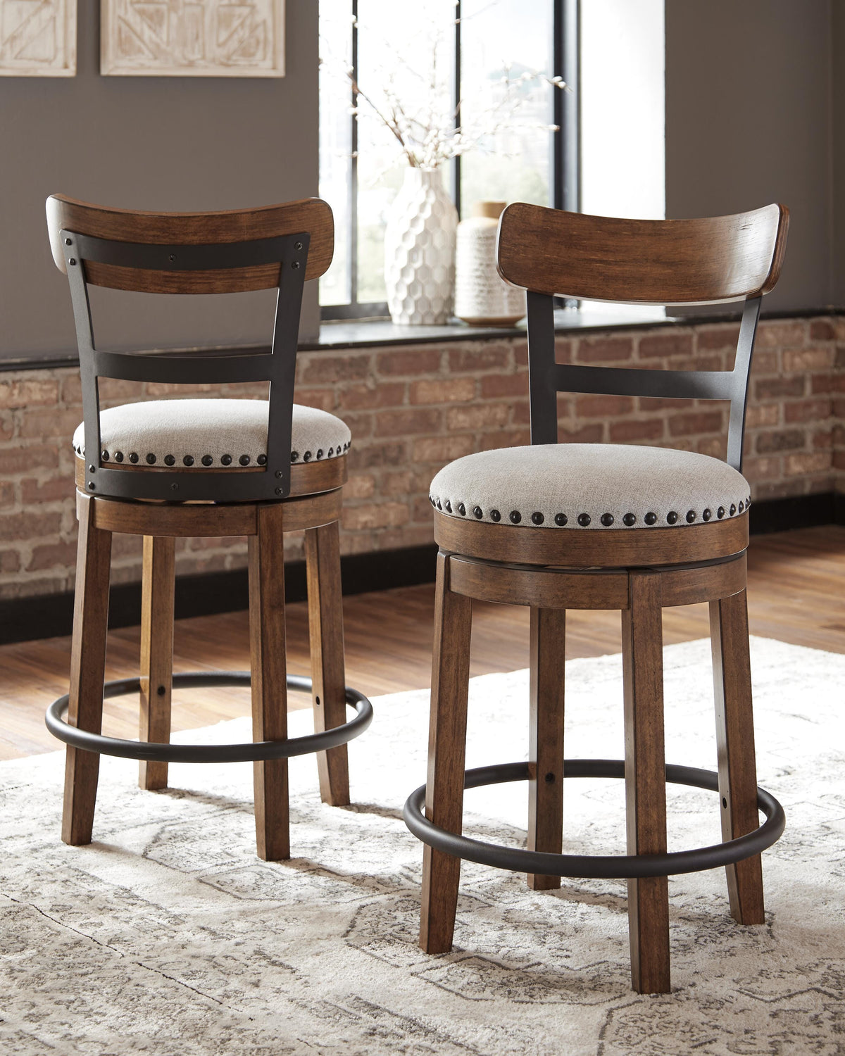 Denham Counter Height Bar Stool in Brown