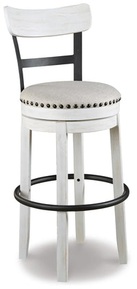 Denham Bar Height Bar Stool in White