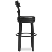 Denham Bar Height Bar Stool in Black