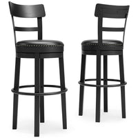 Denham Bar Height Bar Stool in Black