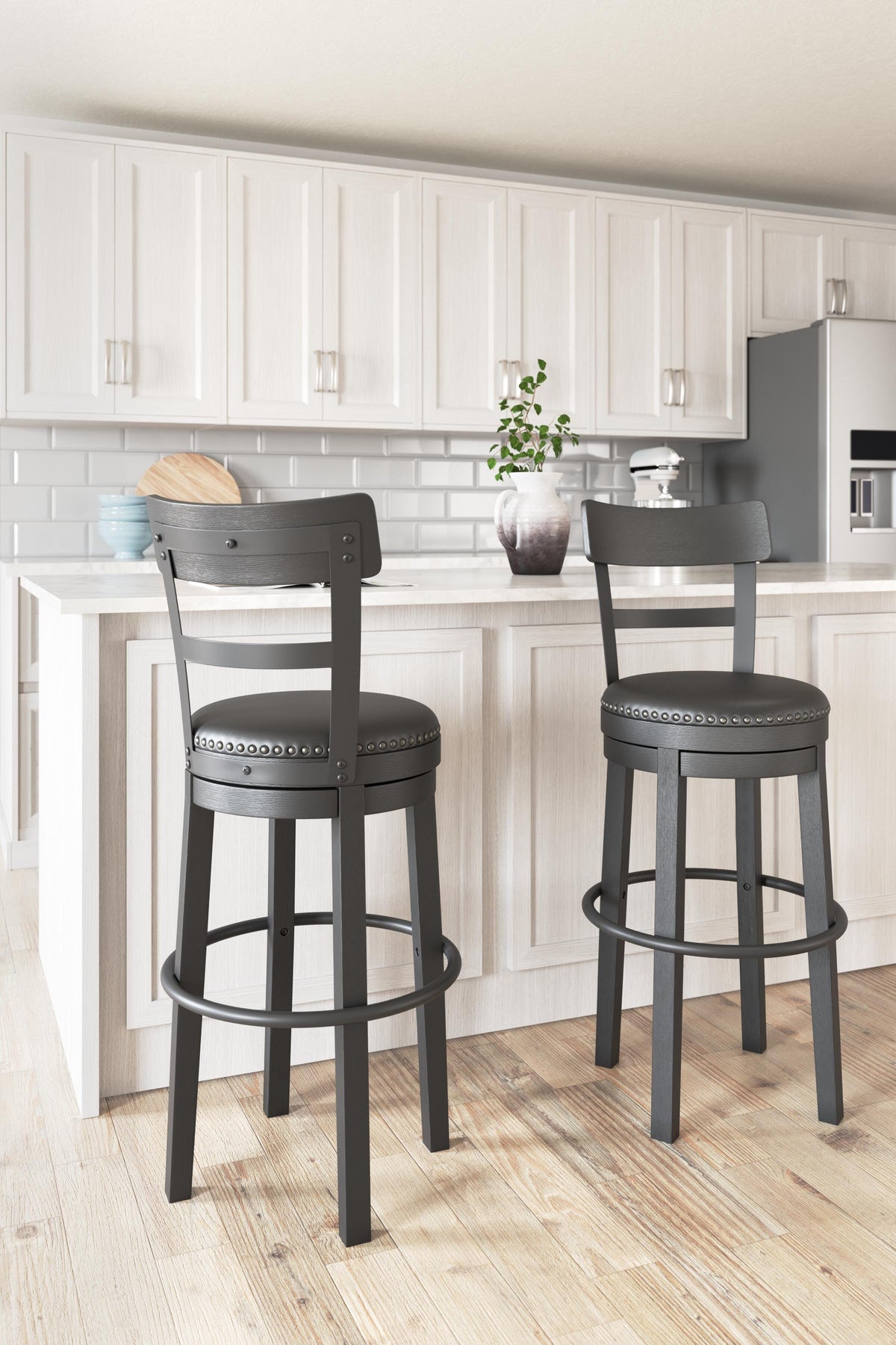Denham Bar Height Bar Stool in Black