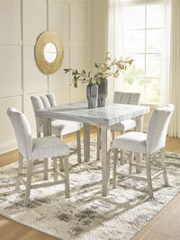 Jervis Vale Counter Height Dining Table and 4 Barstools
