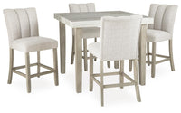 Jervis Vale Counter Height Dining Table and 4 Barstools