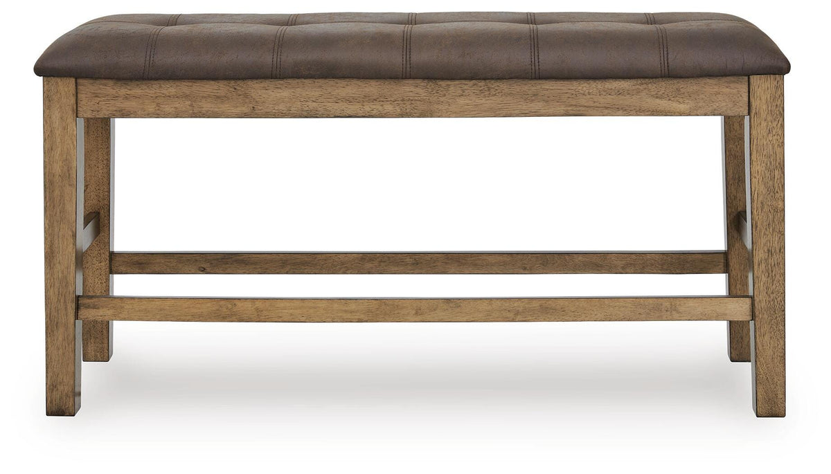 Fenwick Bay Counter Height Extension Dining Table with 4 Barstools and Bench