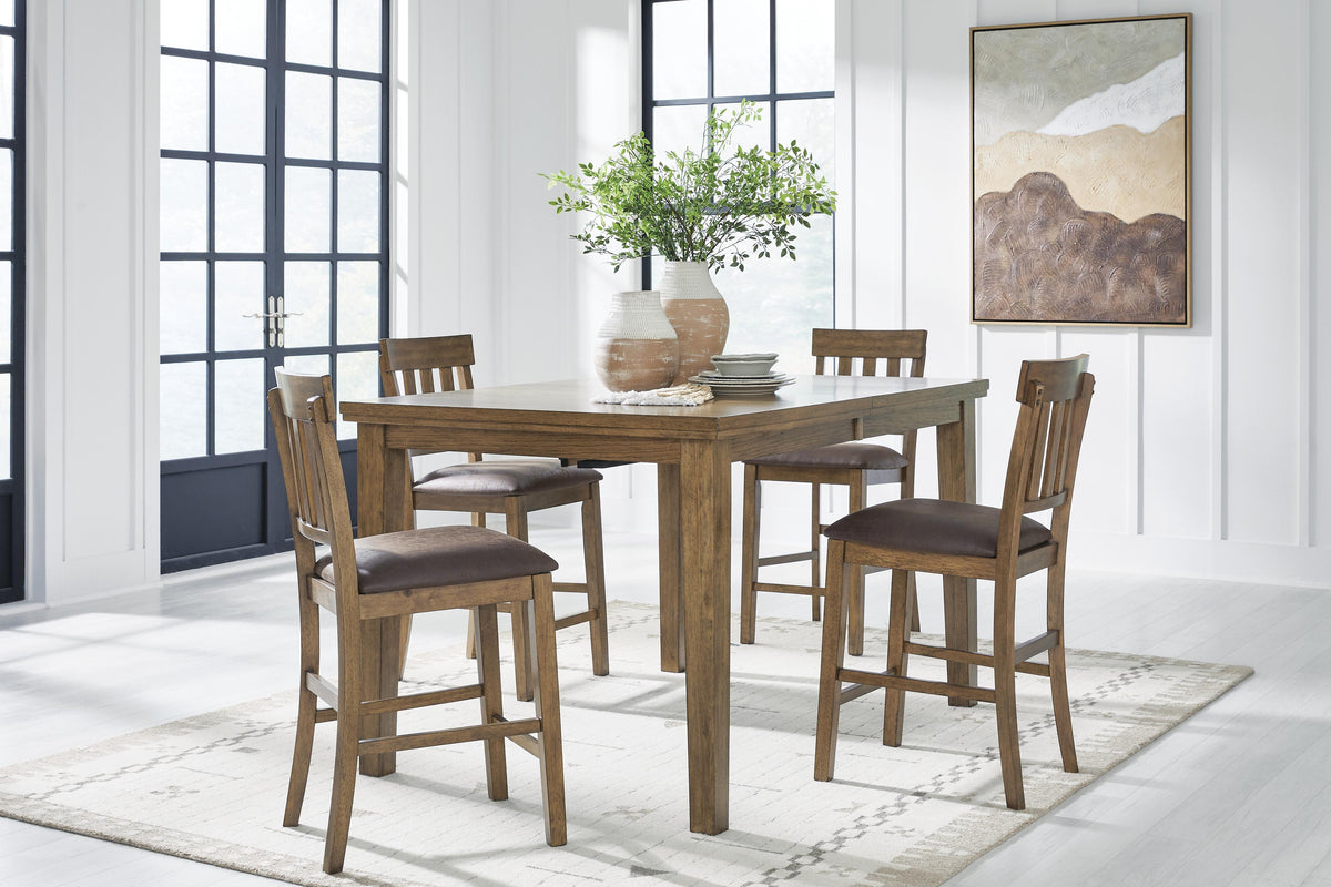 Fenwick Bay Counter Height Extension Dining Table and 4 Barstools